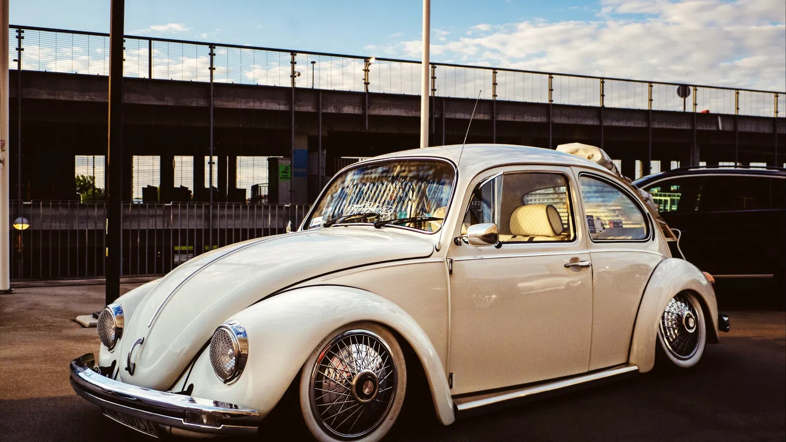 a car parked outside