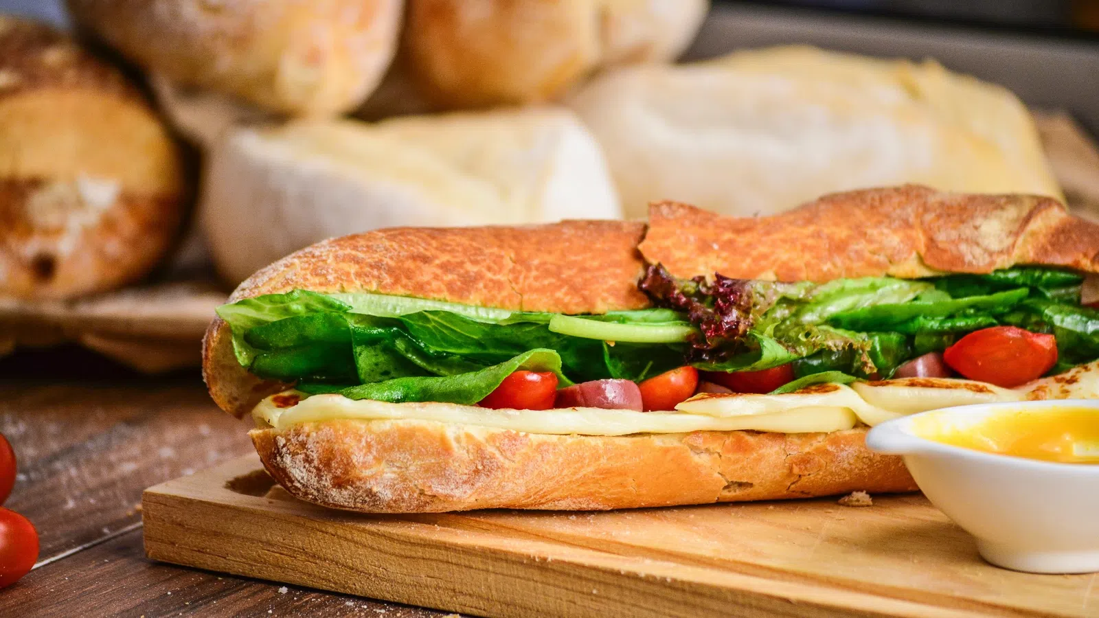a group of sandwiches on a table