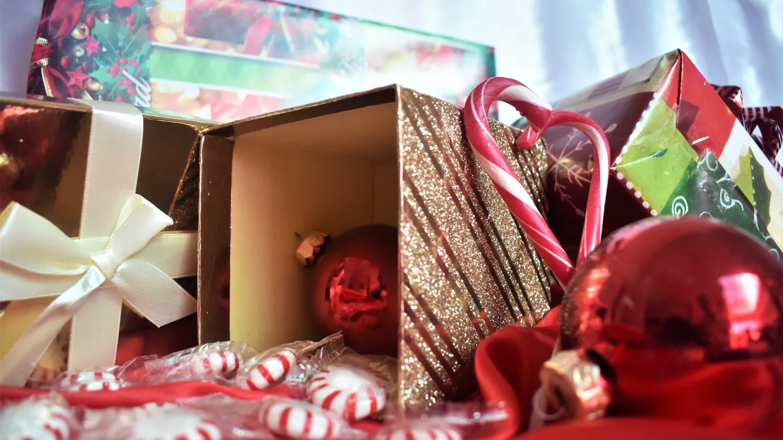 a close-up of a gift box