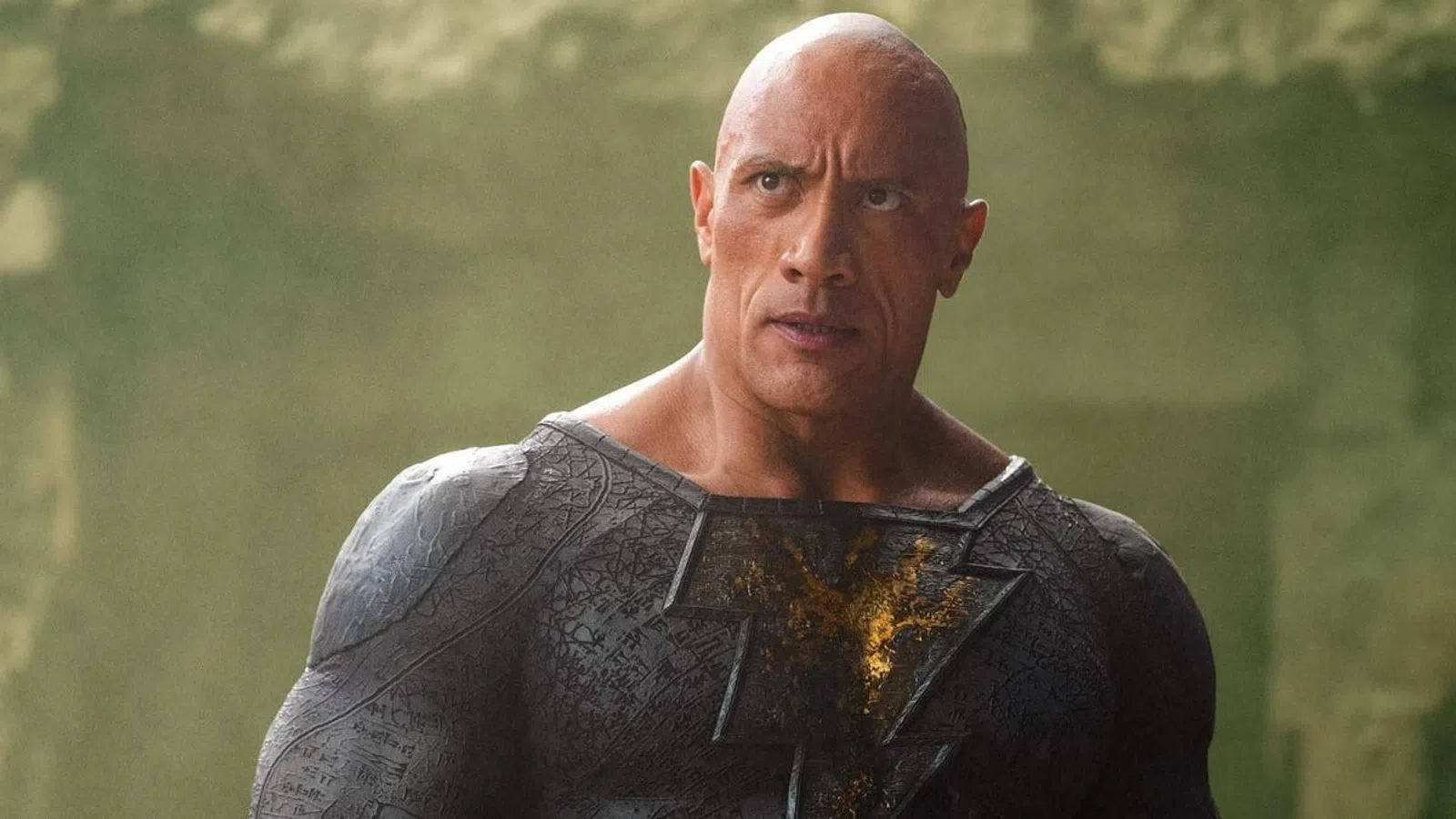 Dwayne Johnson in a black shirt