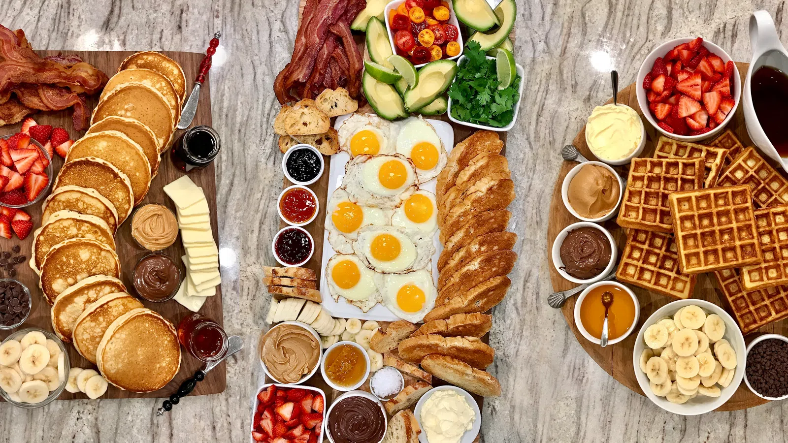 a table full of food