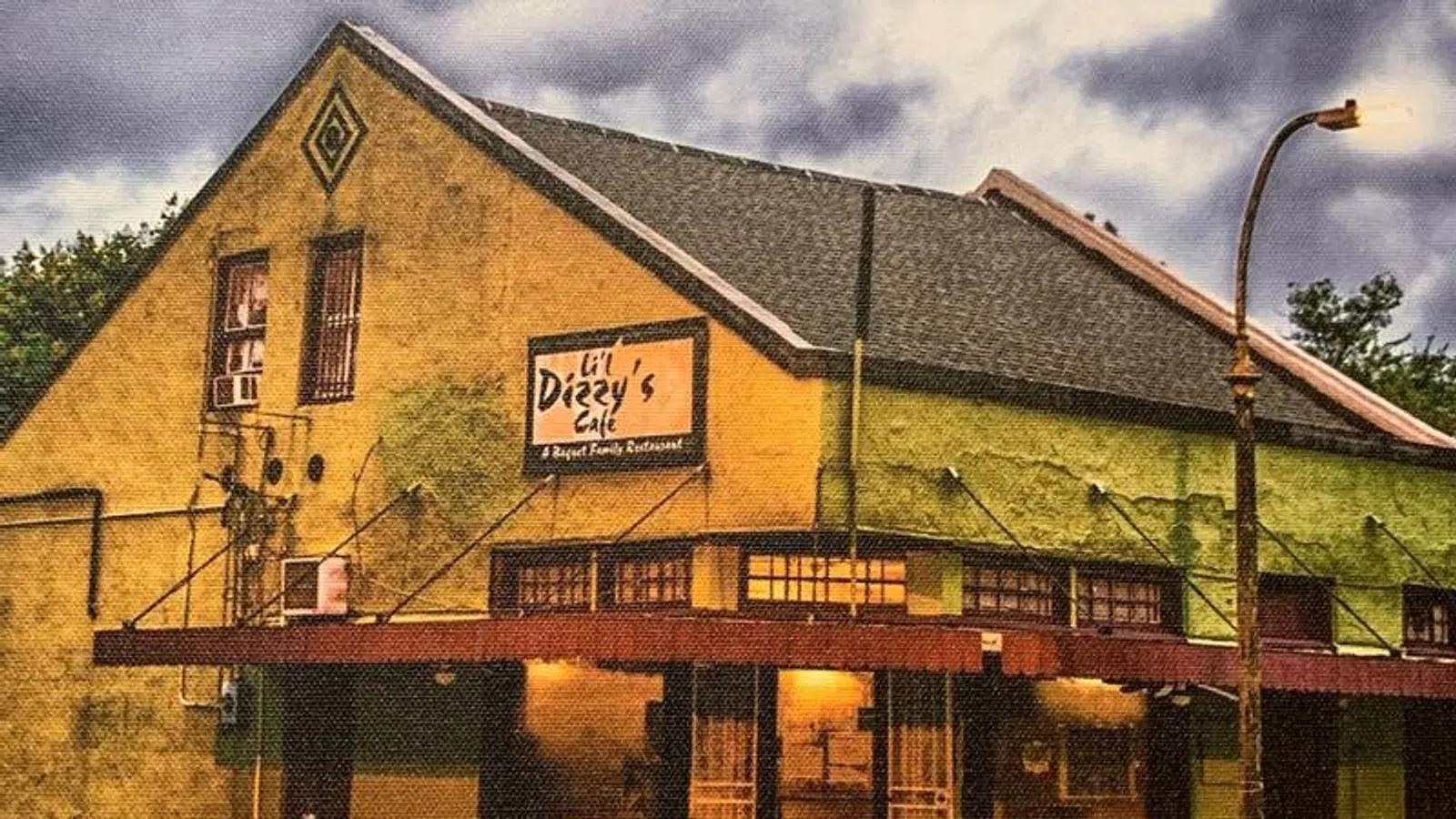 a building with a sign on it
