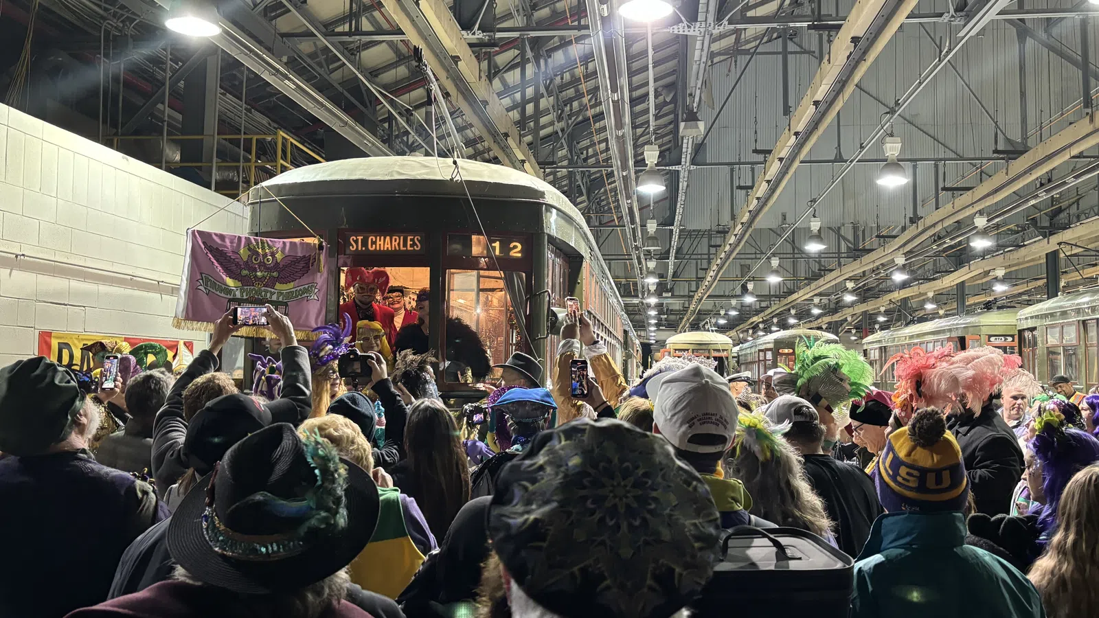 a crowd of people in a train station