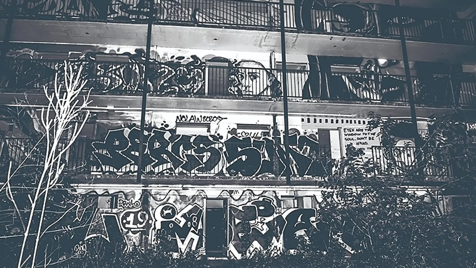 a building with graffiti