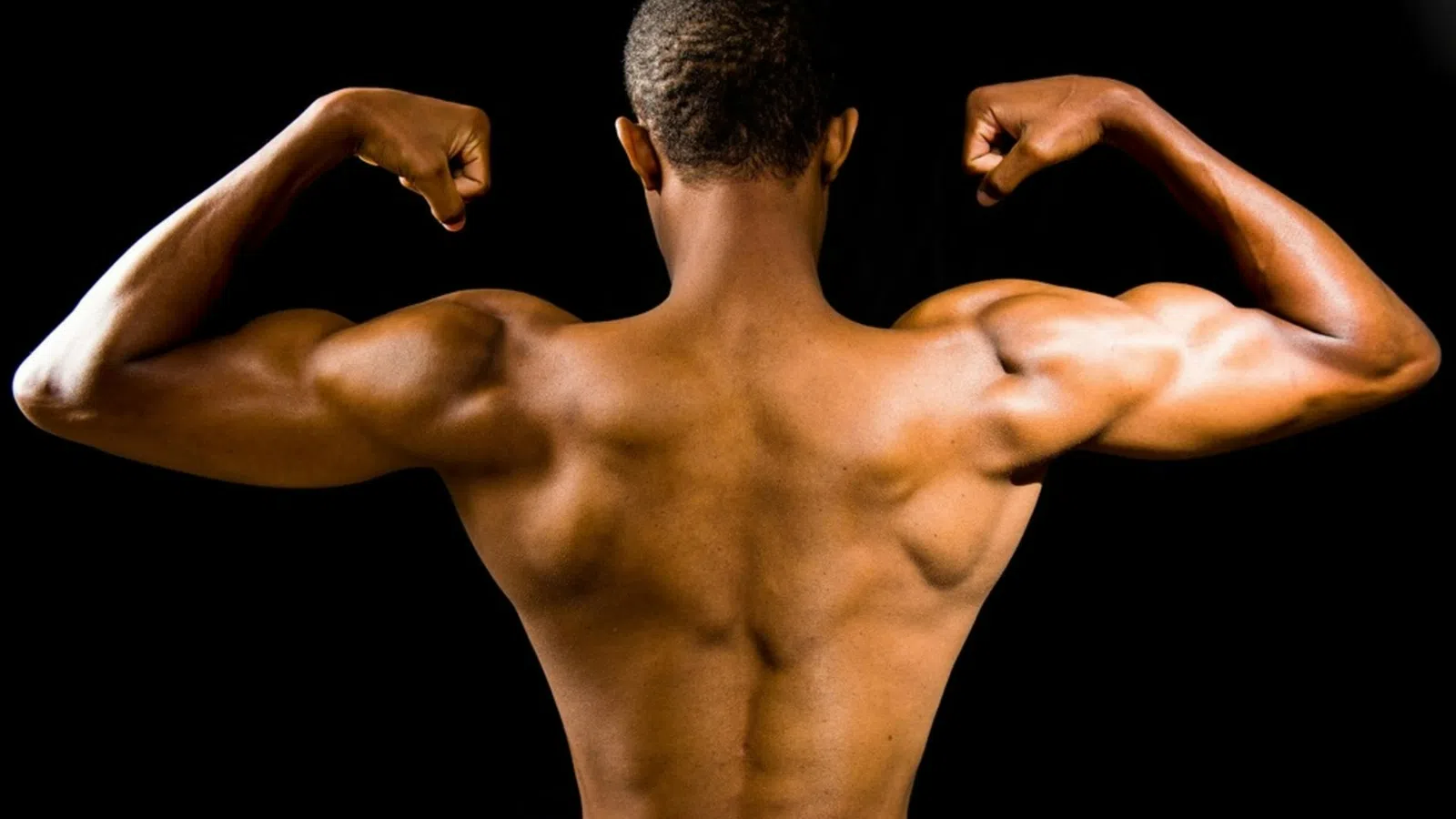 a person flexing the muscles