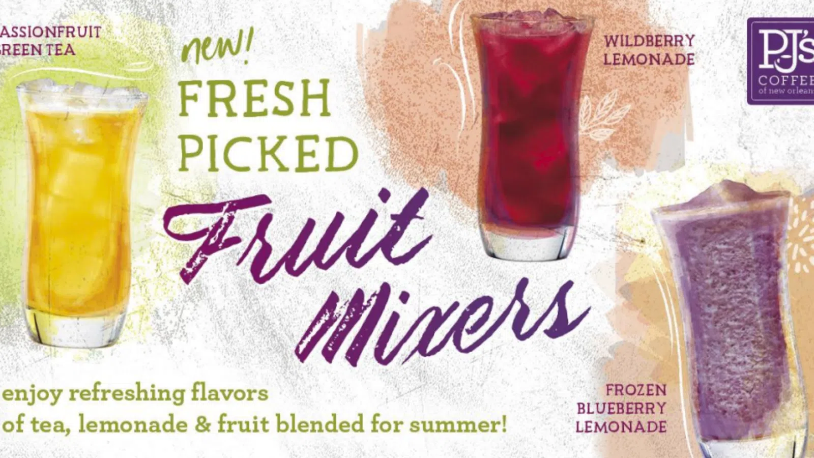 PJ?s Coffee Serves Up New Fruit Mixers for Summer