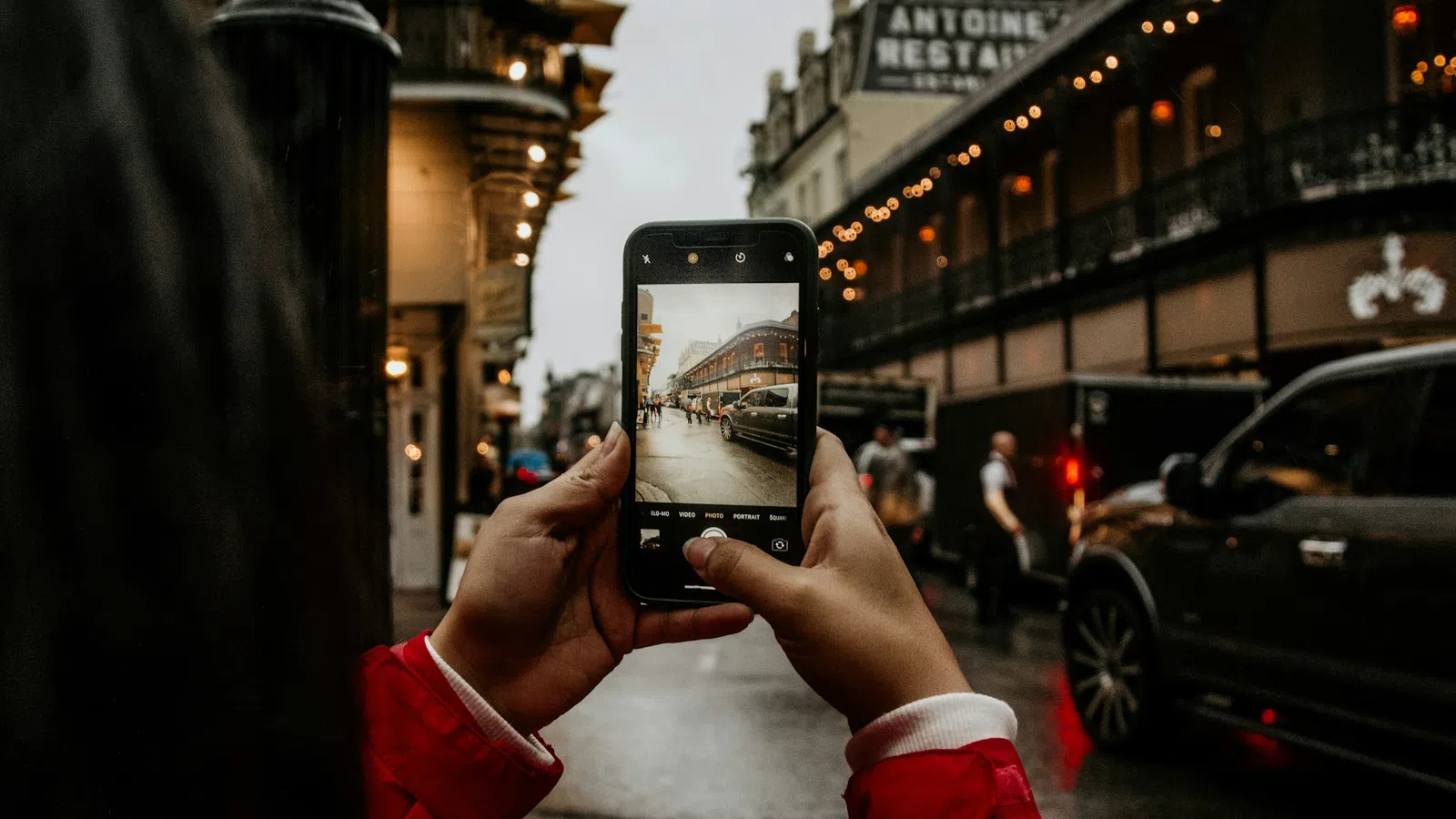 a person holding a cell phone