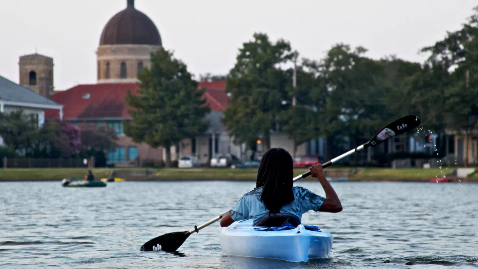 a man in a kayak