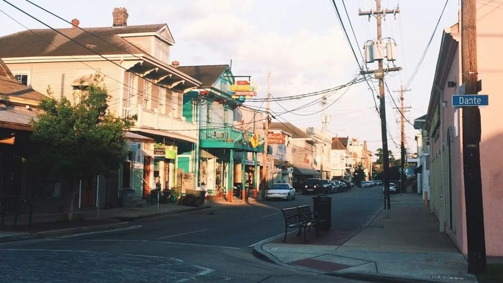 a street with buildings on either side