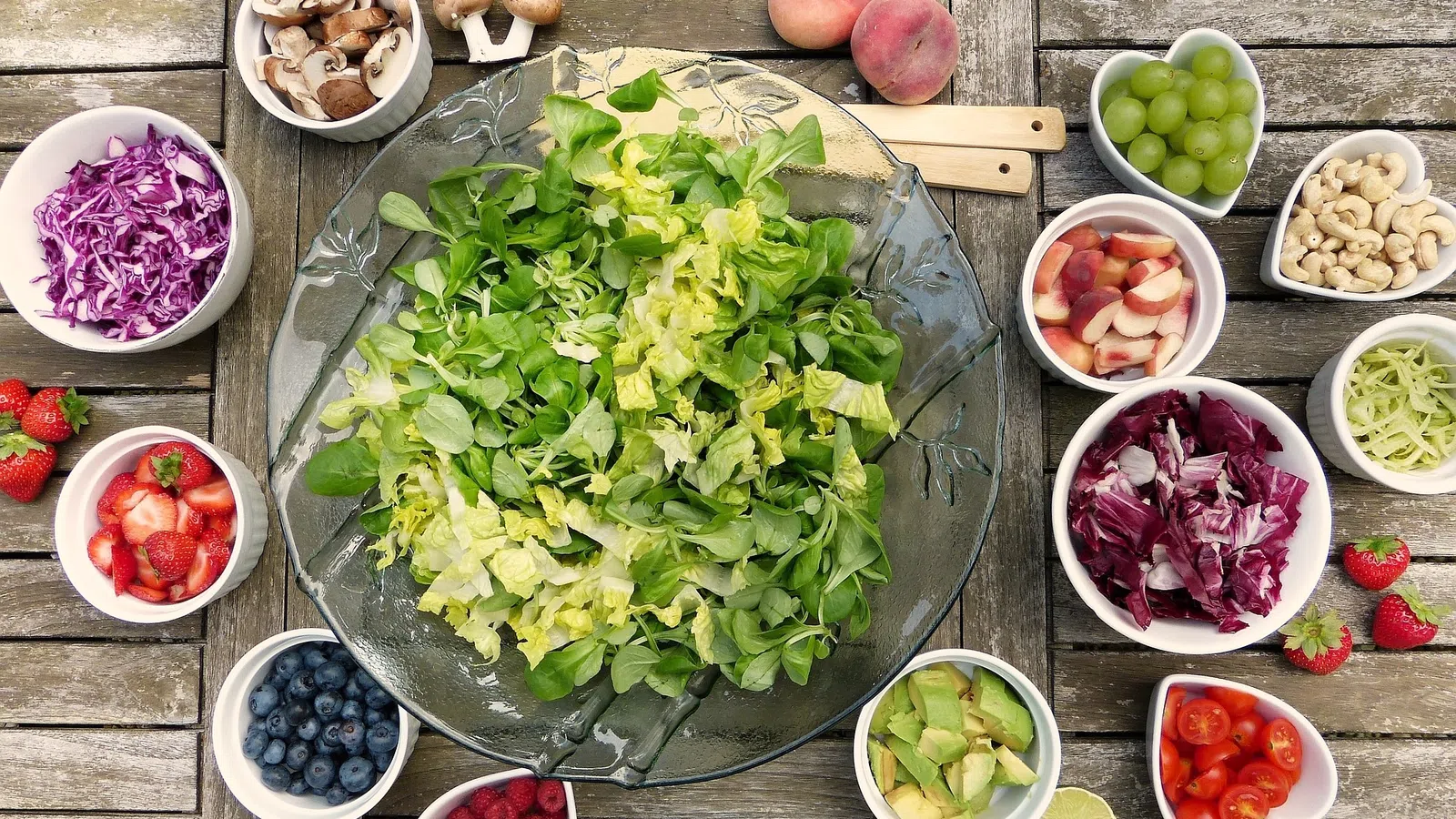 a table full of food