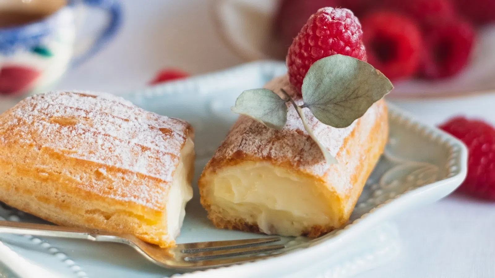 a plate of dessert