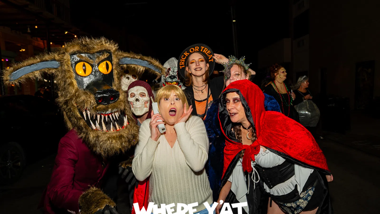 Celebrating Halloween on Frenchmen st and the Frenchmen St Art Bazaar with assorted costume, creative costumes and creative designs on Friday, October 32, 2025. #halloweebonfrenchmen #frenchmenhalloween #whereyatnola #happyhalloween 