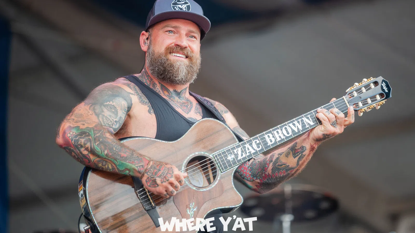 Zac Brown playing a guitar