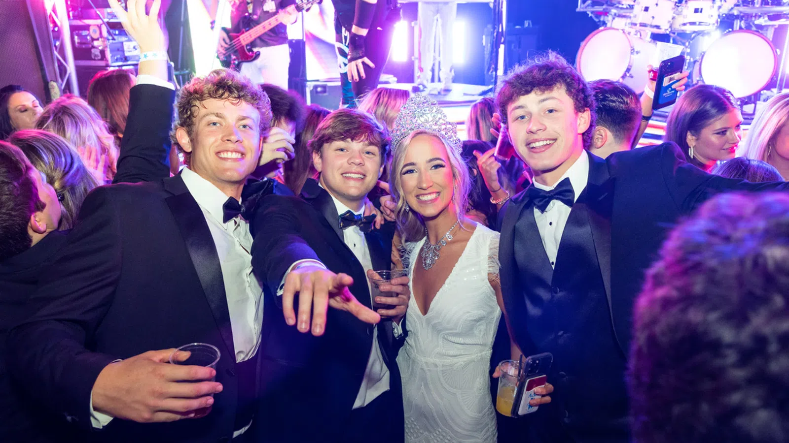 a group of people posing for a photo