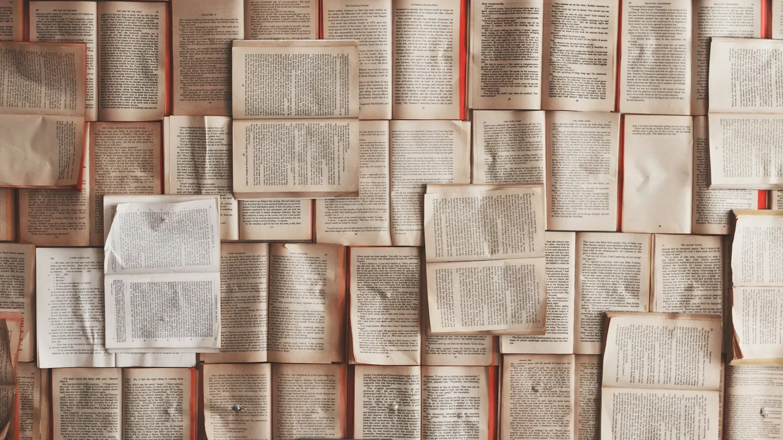 a large stack of books