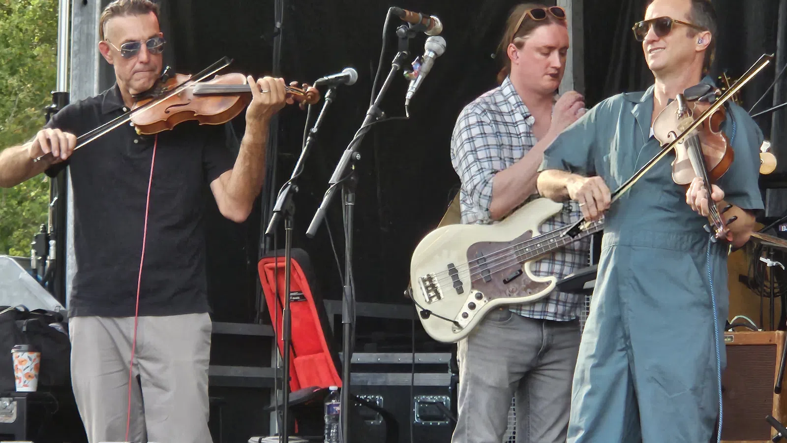 a group of people playing instruments