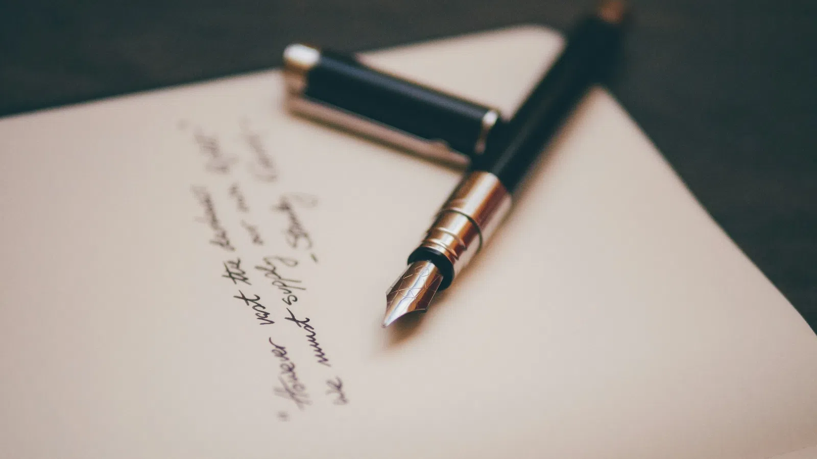 a pen and a piece of paper