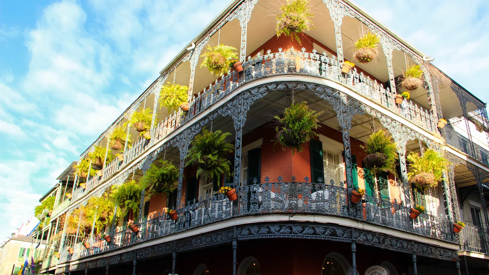 a building with plants growing on the roof