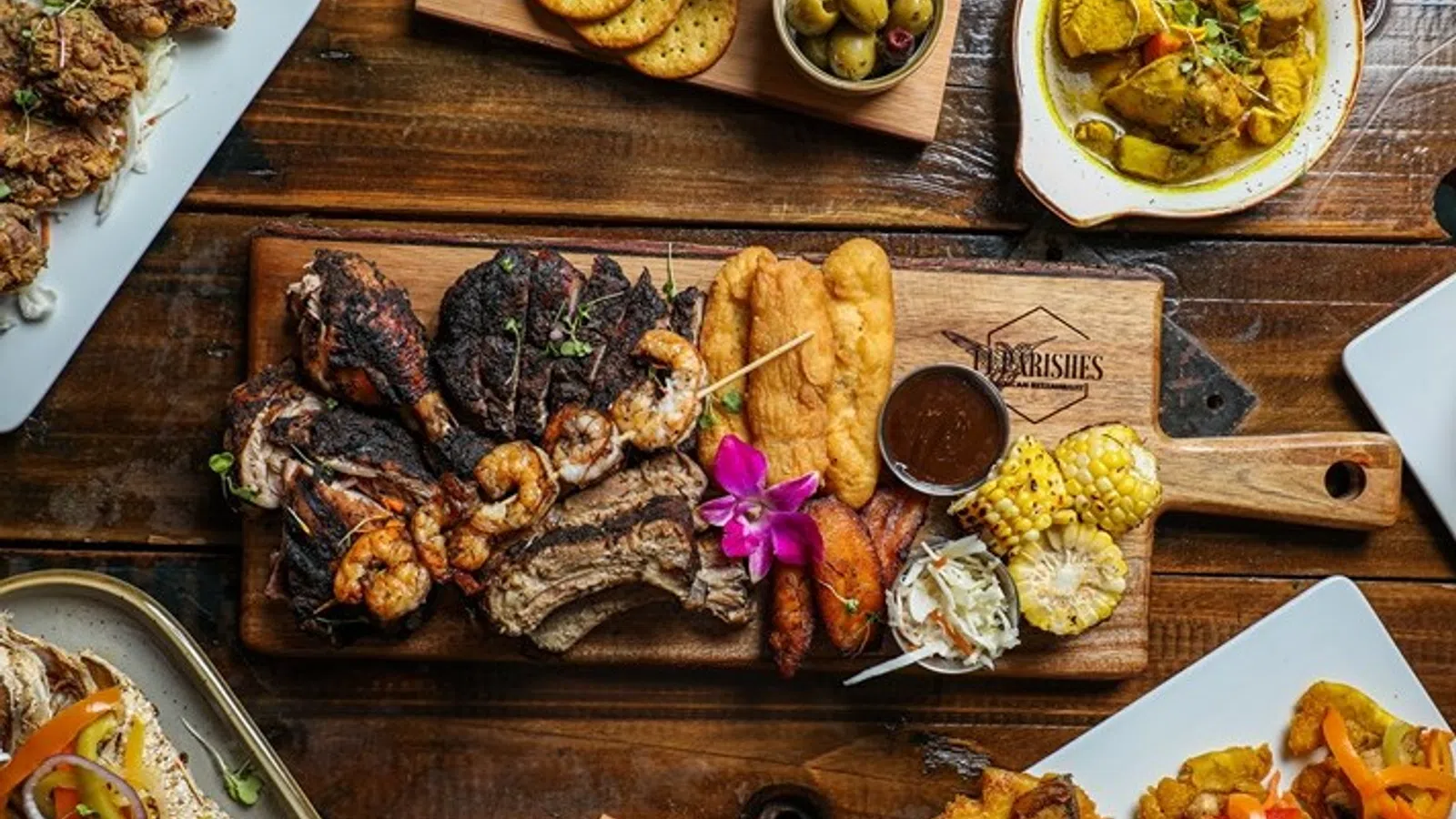 a tray of food