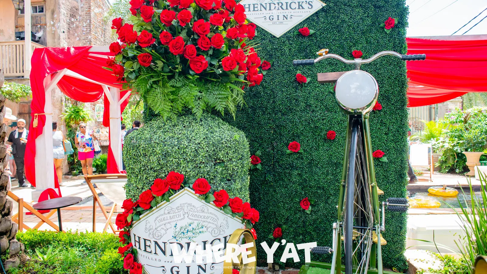 a large wreath of flowers