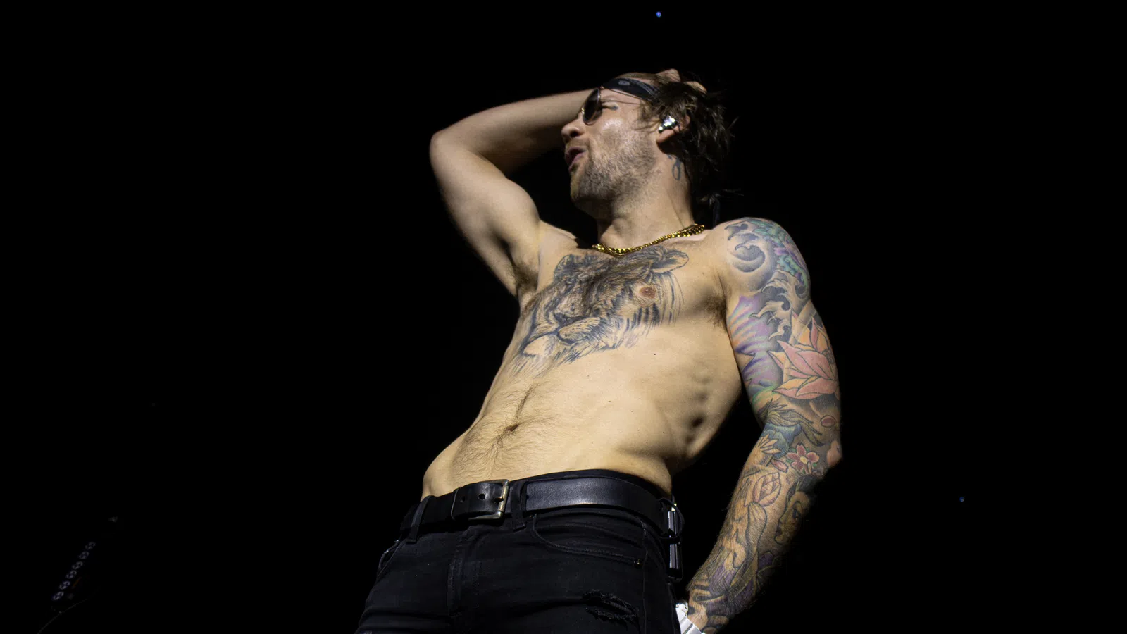 a man with tattoos