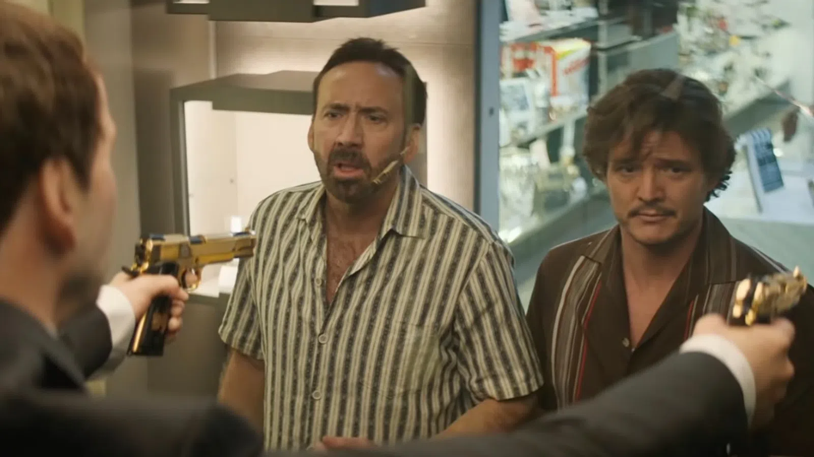 Pedro Pascal, Nicolas Cage are posing for a picture