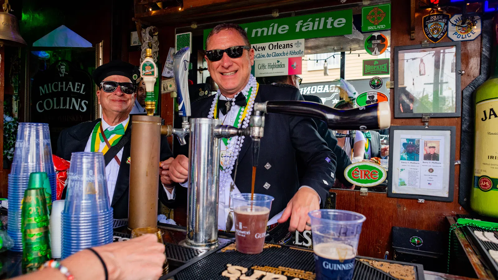 a man and woman at a bar