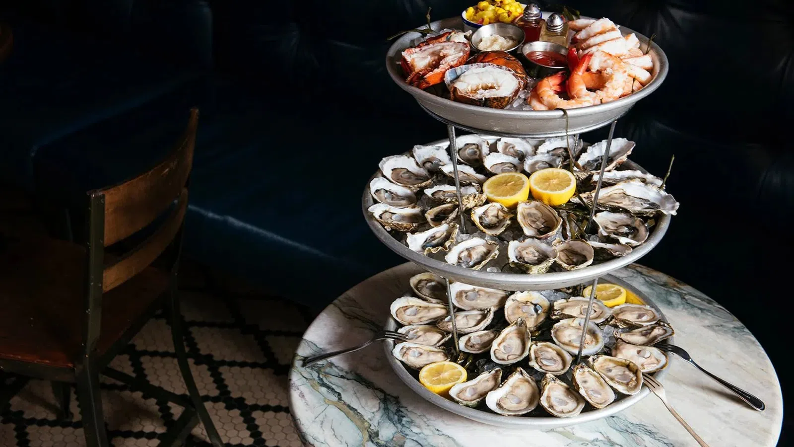 a table with plates of food