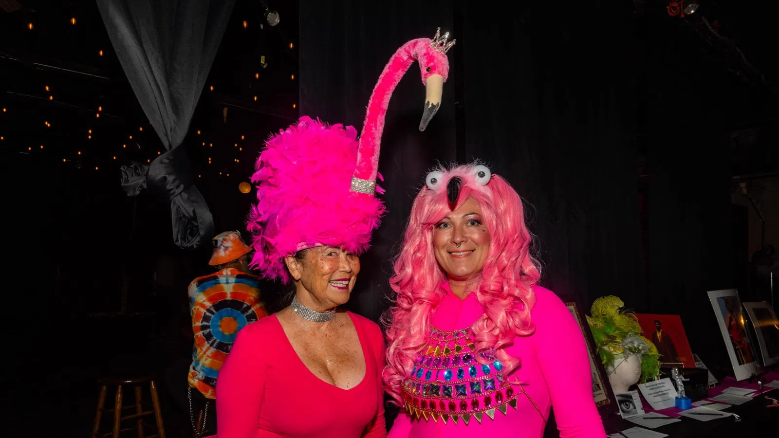 two women wearing clothing