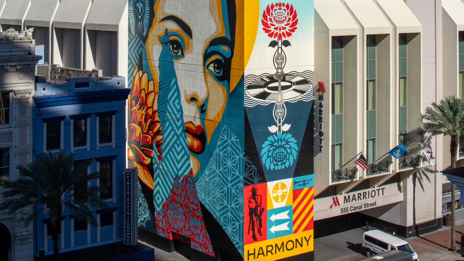 a large mural on a building