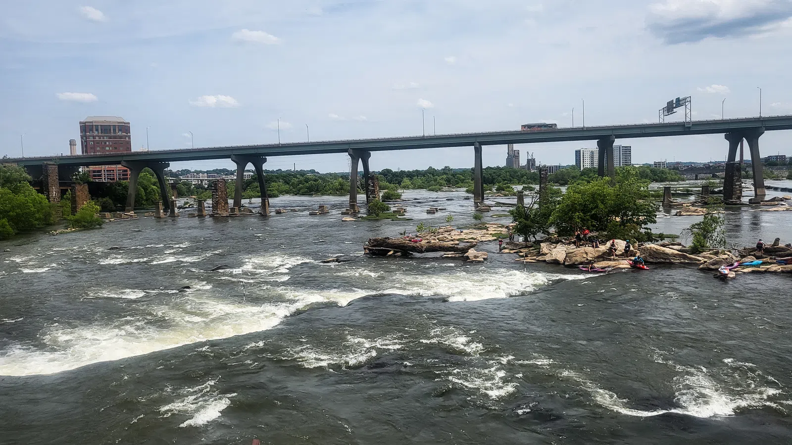a bridge over a river
