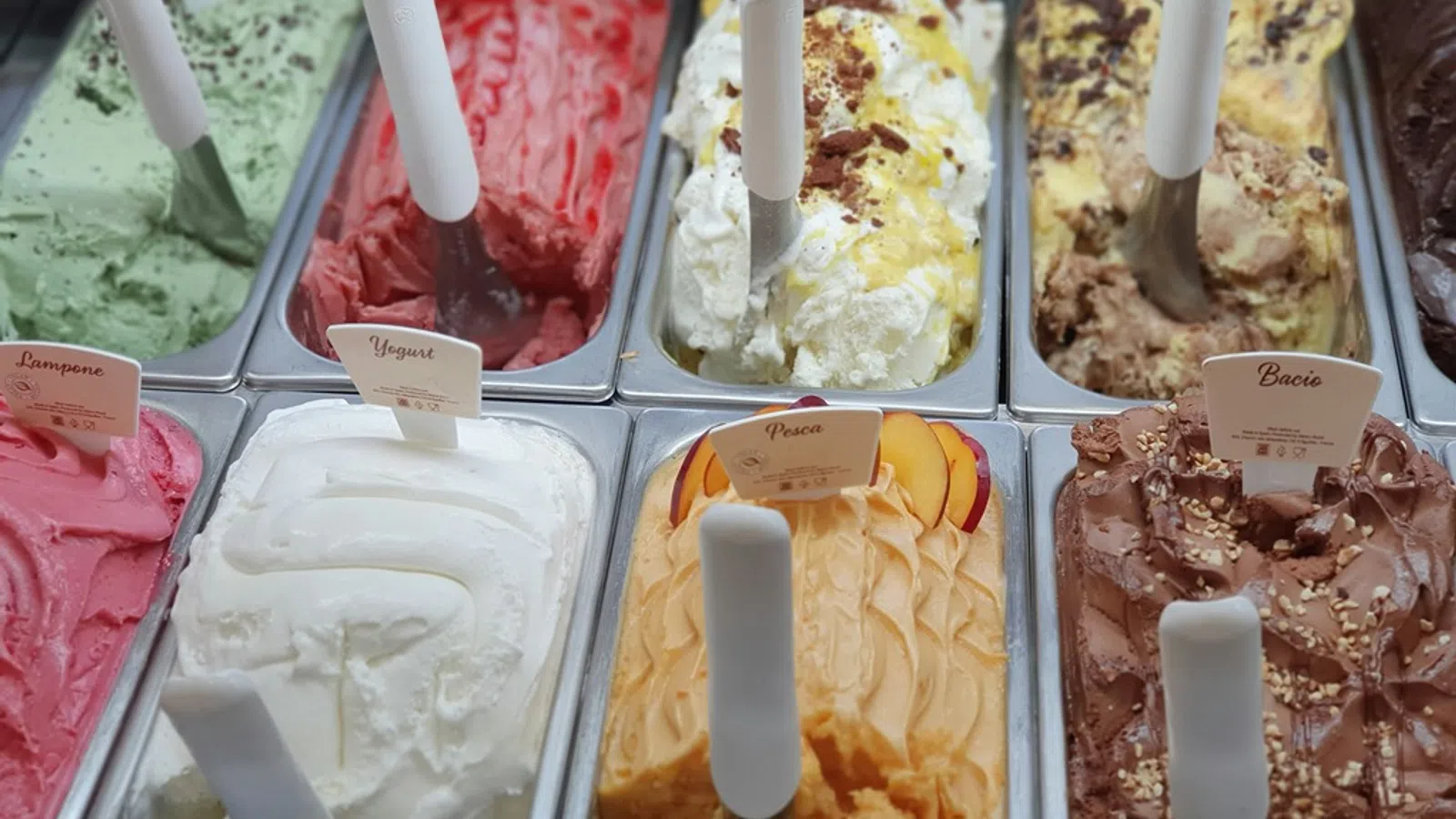 a display of ice cream