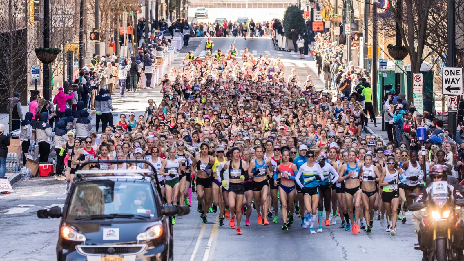 a large group of people on the street