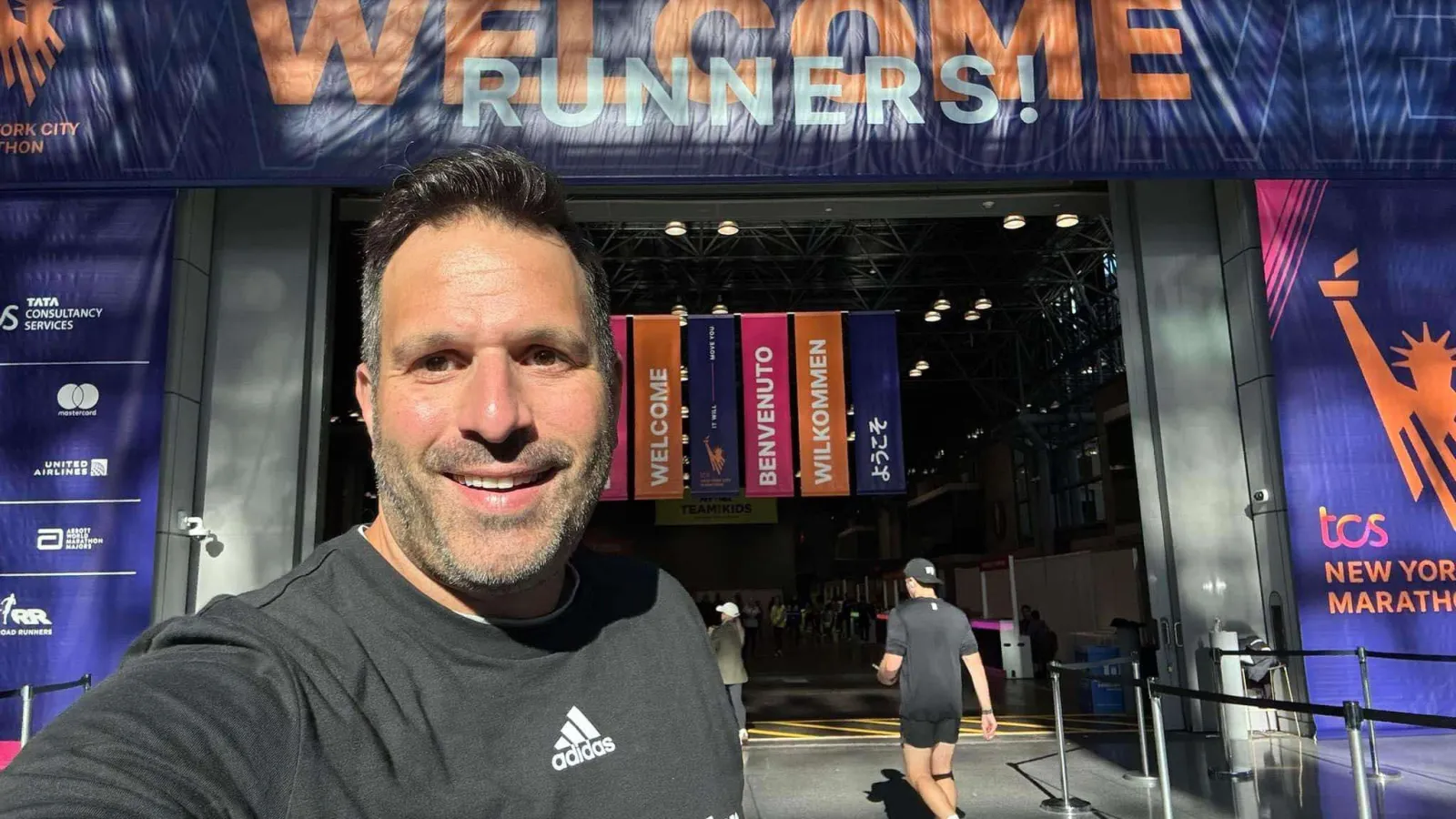 a man smiling for the camera