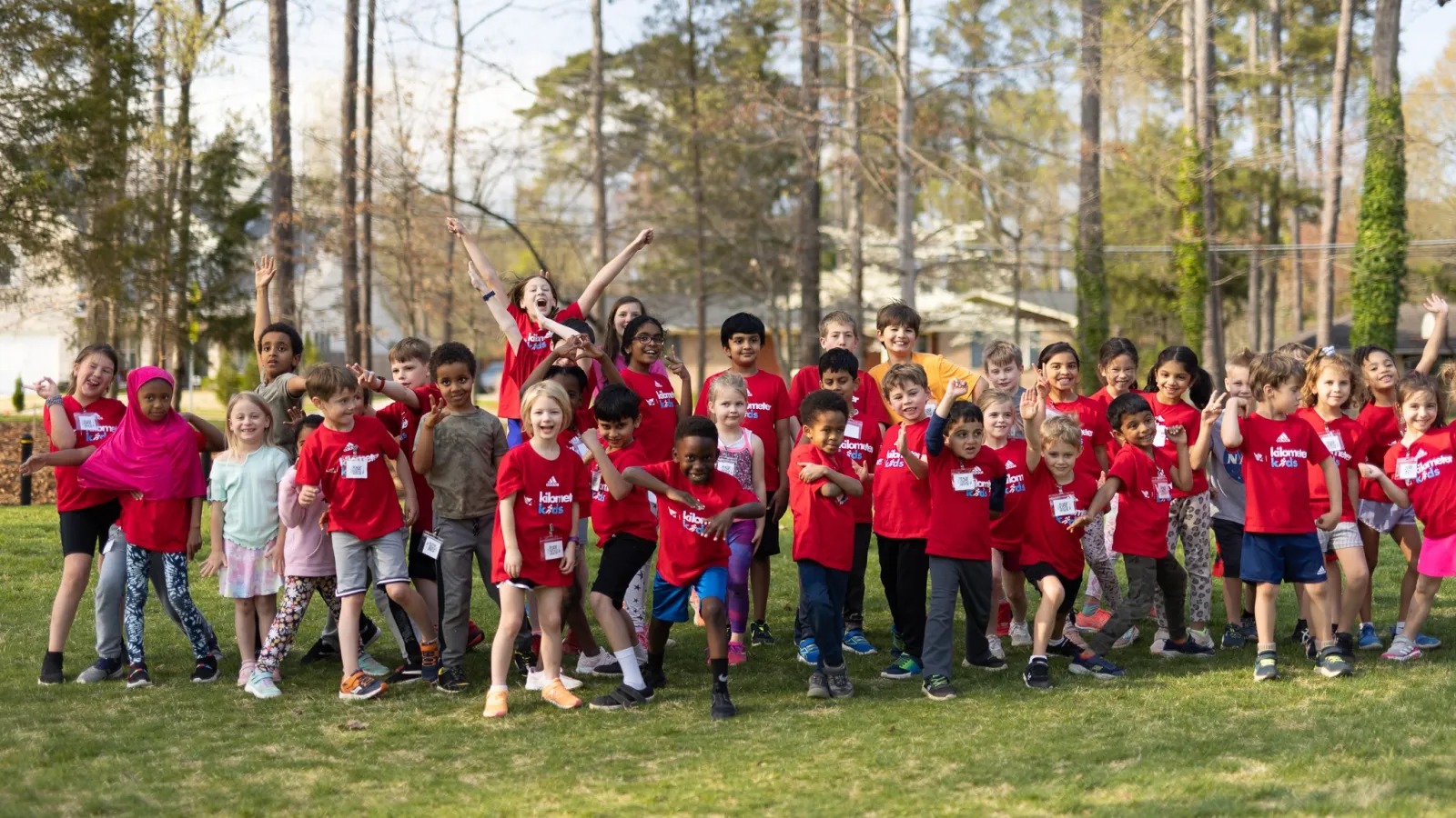a group of children posing for a photo