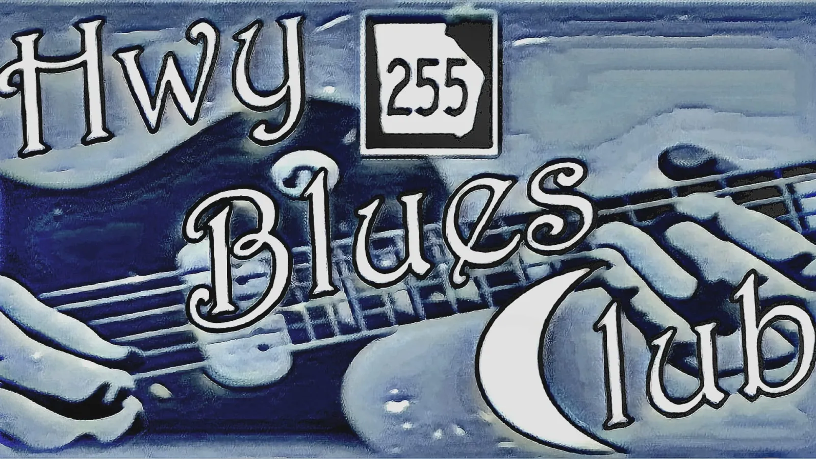 a blue and white logo