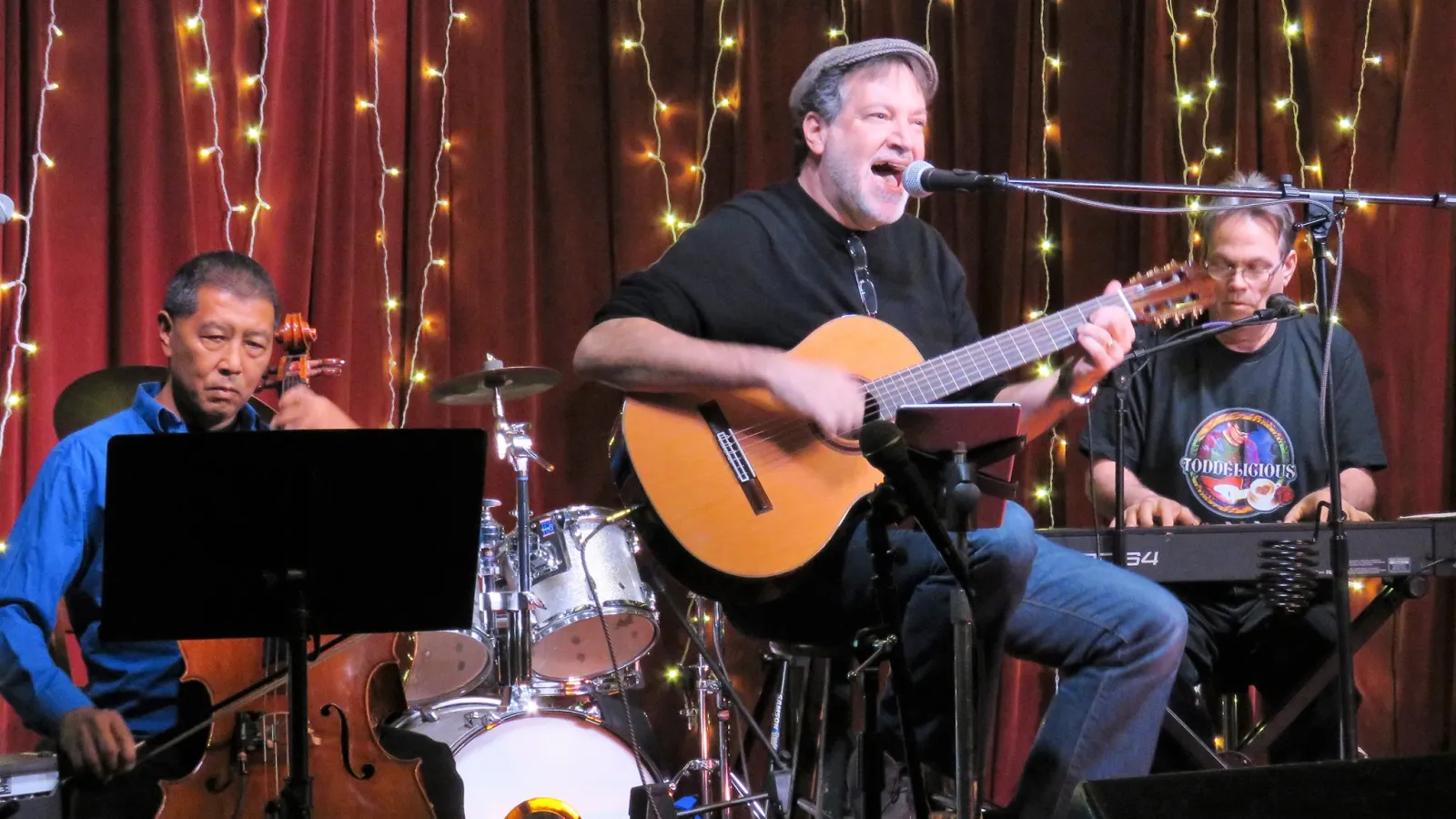 an image involving indoor person table