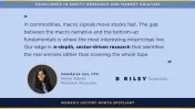 Quote on sector-driven equity research by Soundarya Iyer, CFA, Senior Equity Research Associate at B. Riley Securities.