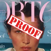 A hard copy proof of a magazine cover
