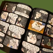 Page spread of a graphic novel