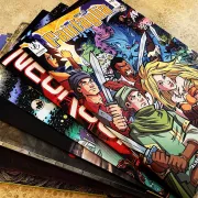 A stack of colorful Comic Books