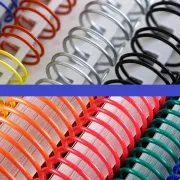 Colorful Wire-O binding spines and Colorful Spiral binding spines