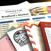 An assortment of printed Notepads