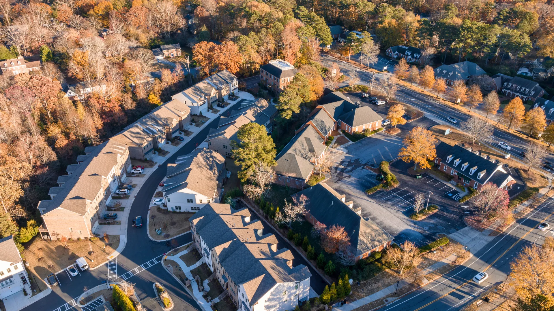 a high angle view of Marietta, Georgia