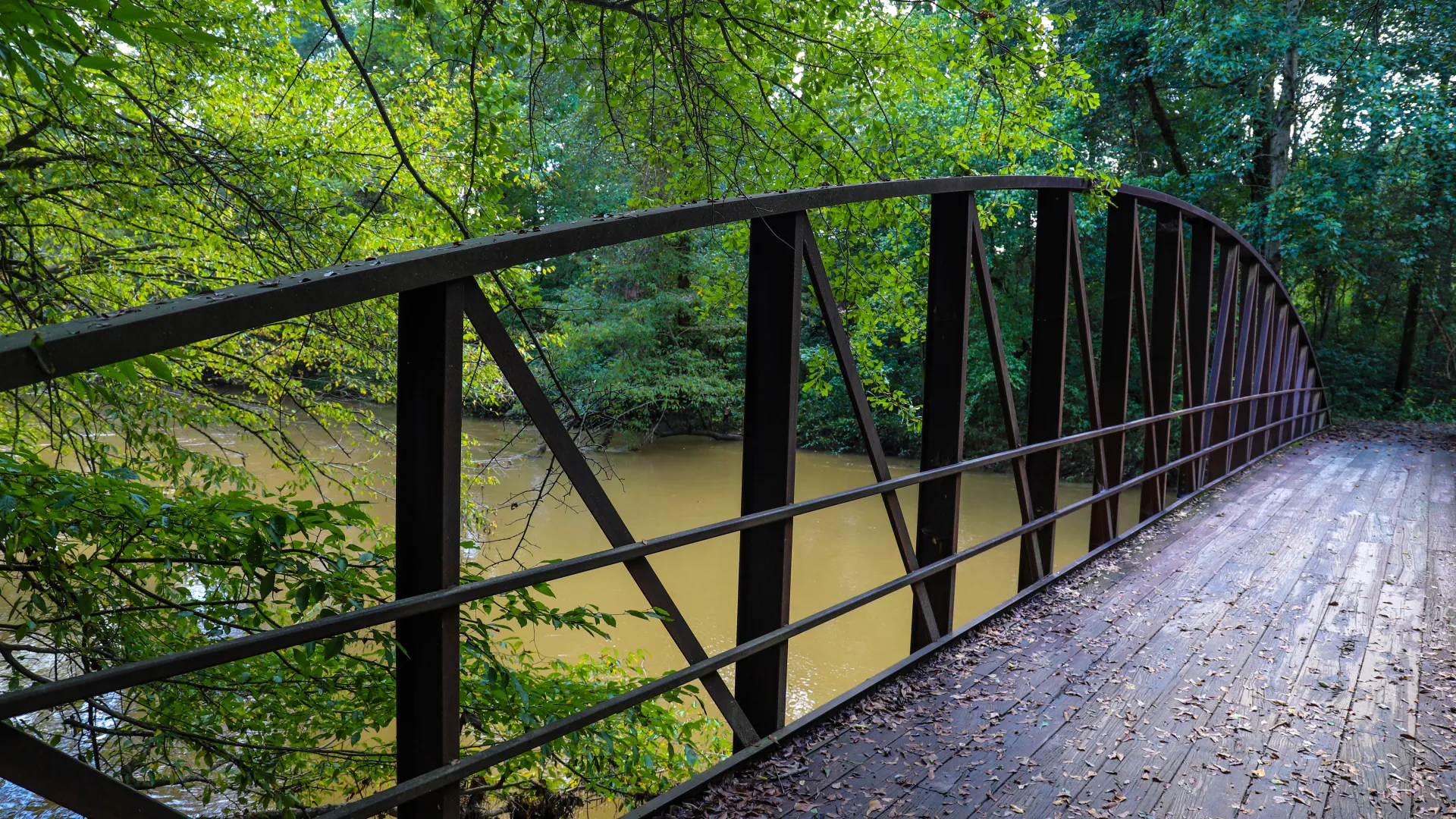 a bridge over a river