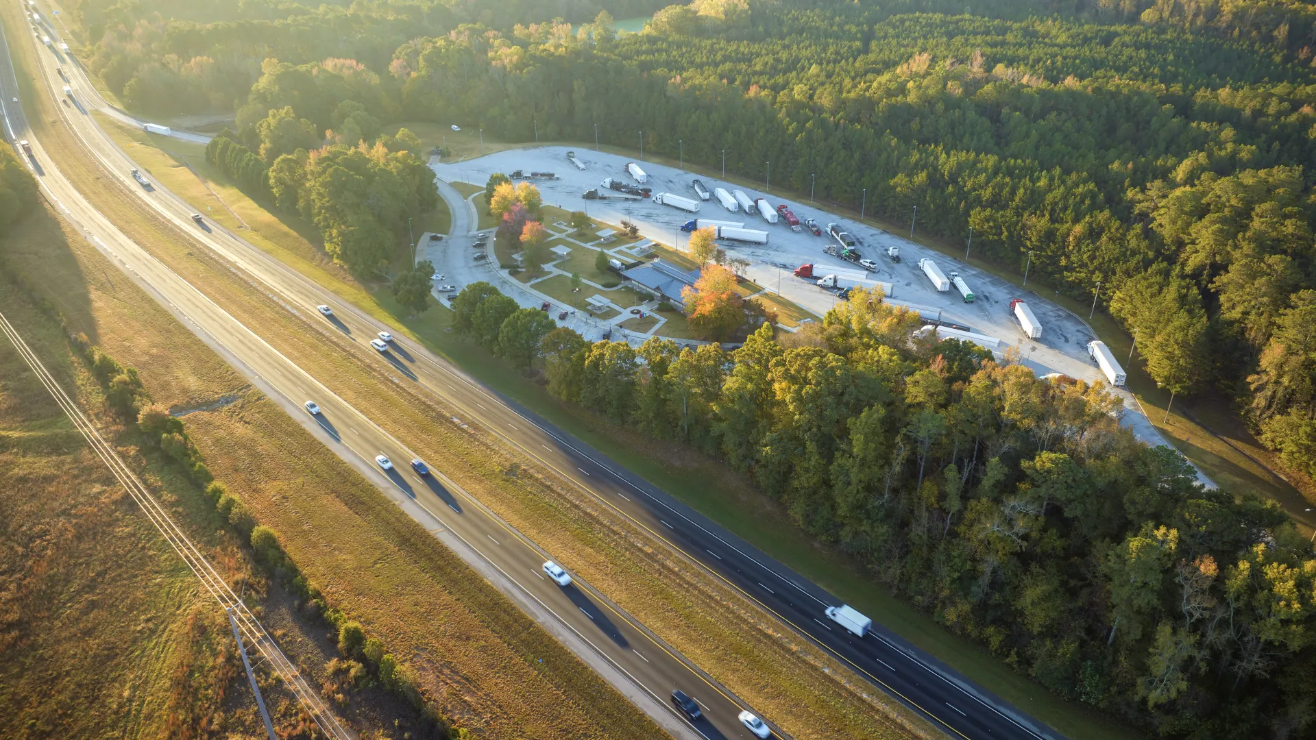 a highway with cars on it