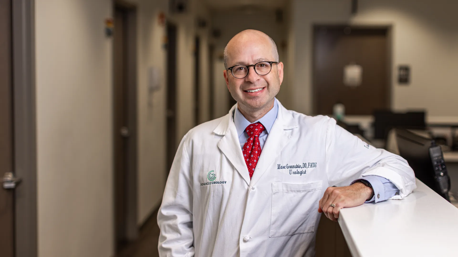 a man in a white coat