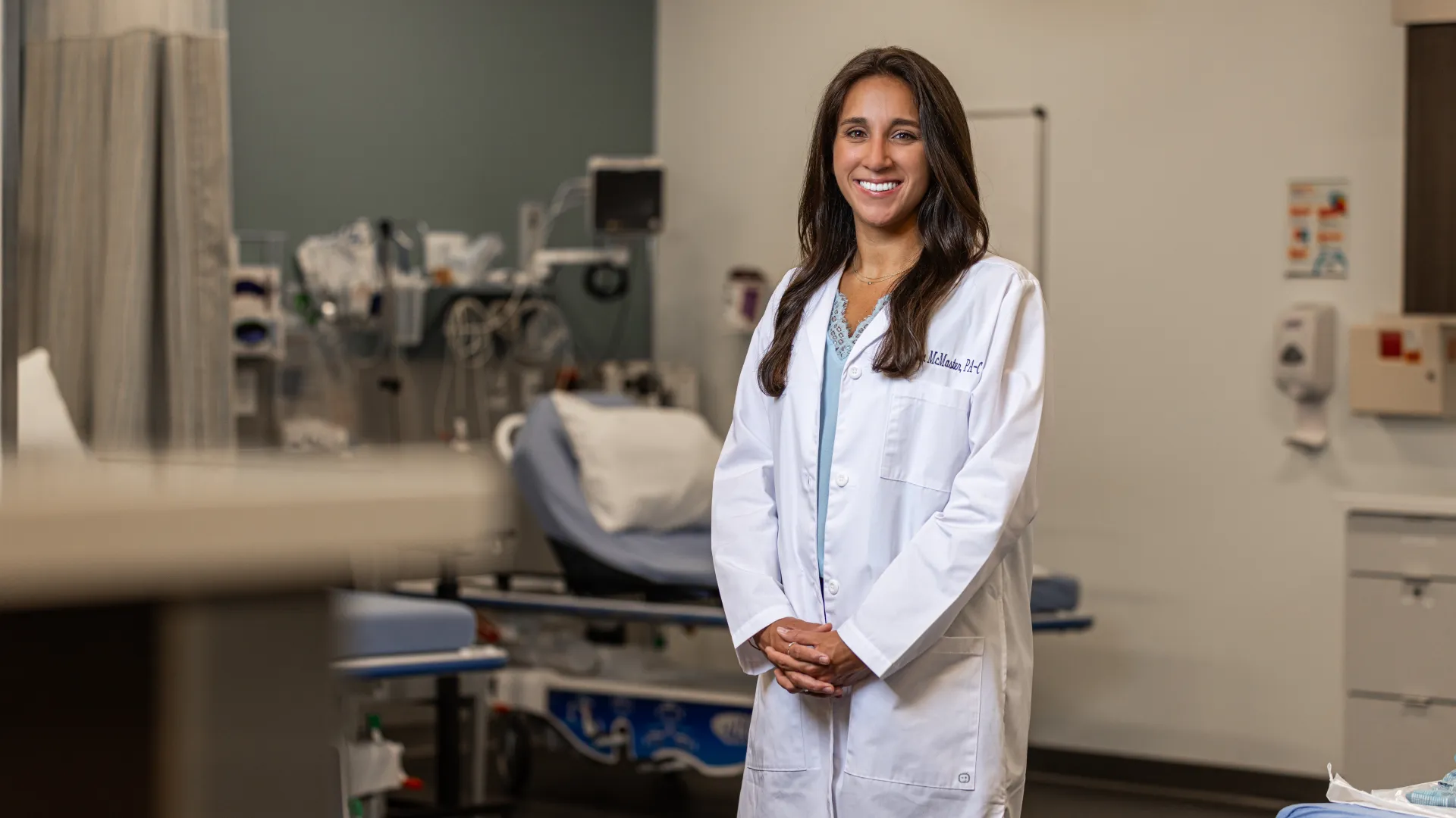 a person in a white coat