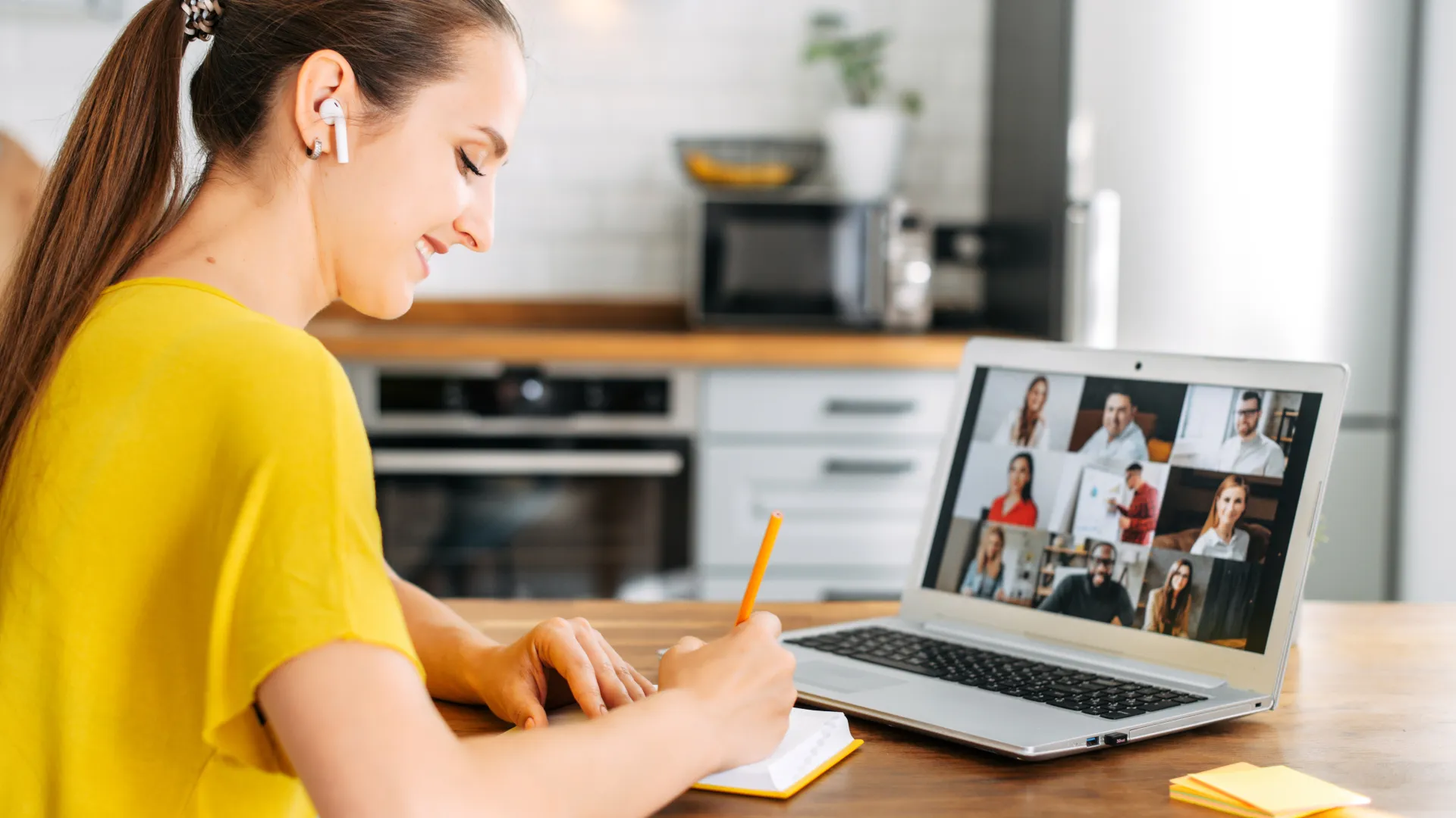 a woman working on a laptop