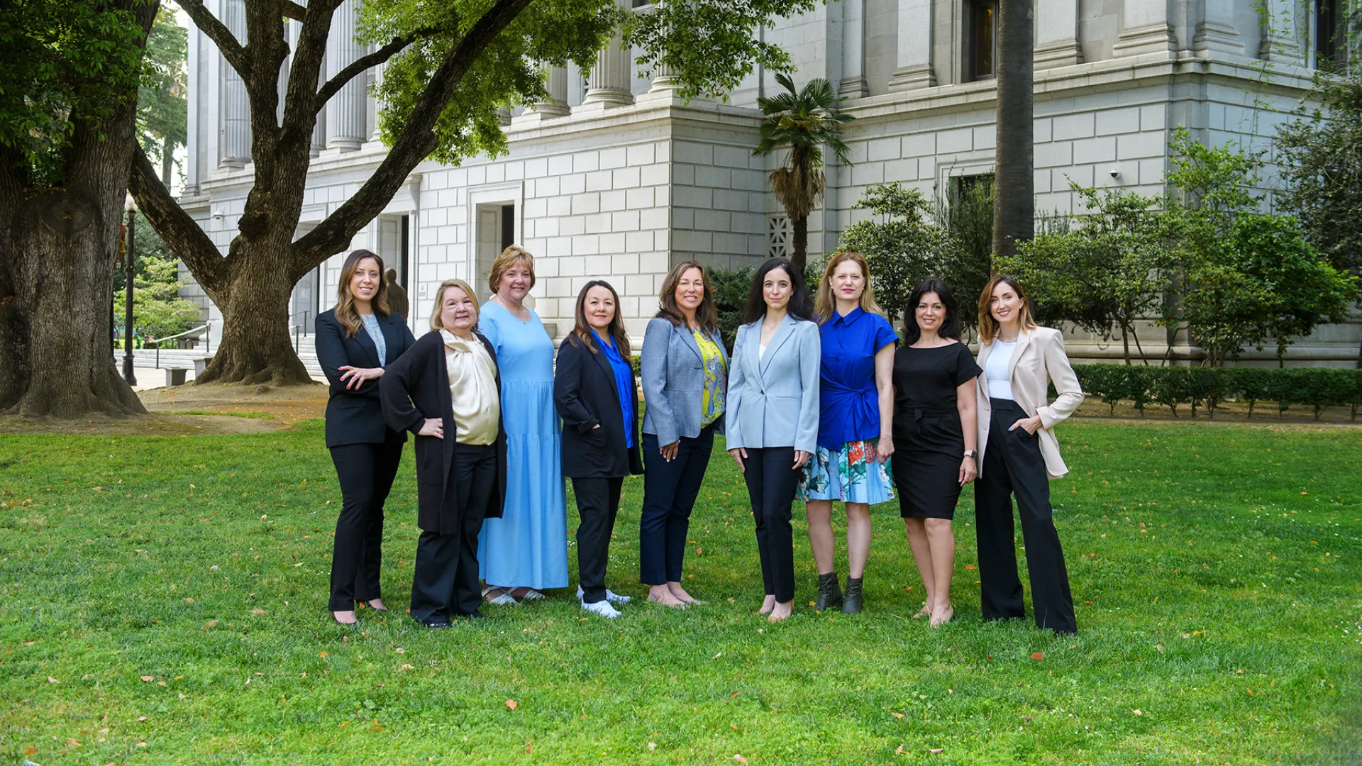 a group of women posing for a photo